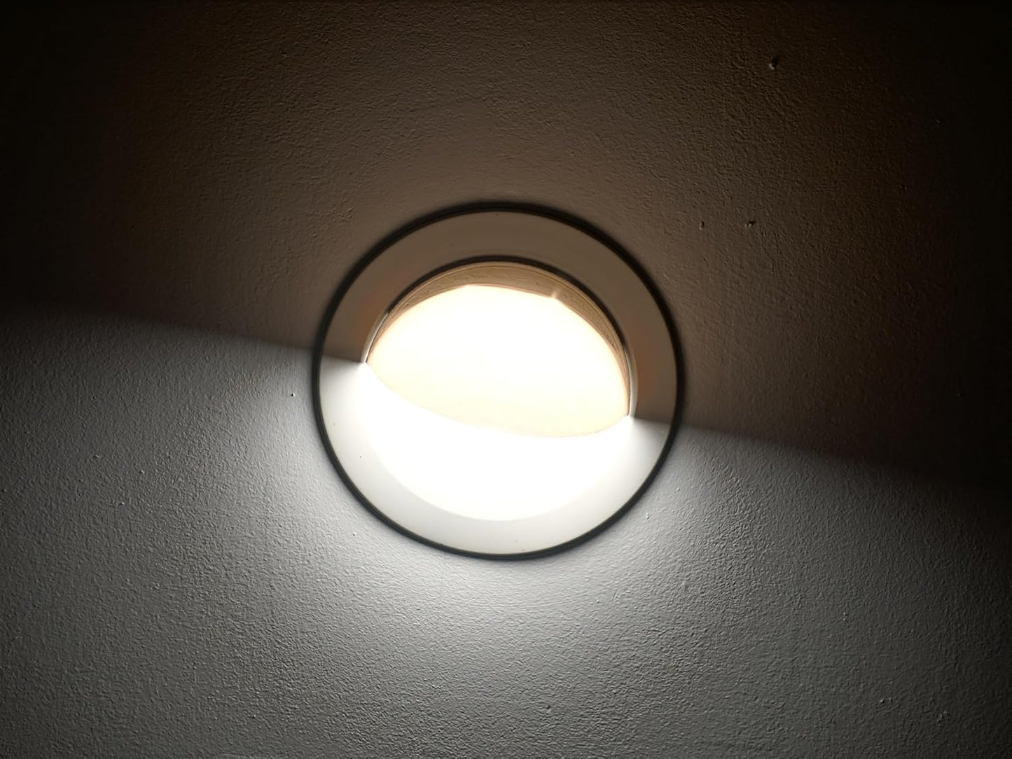 Recessed Lighting Half Shade Stick-on Easy Install (White)