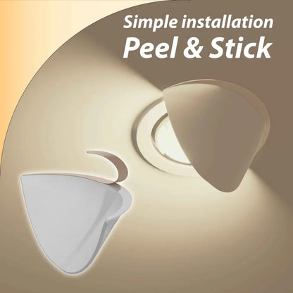 Recessed Lighting Half Shade Stick-on Easy Install (Black)