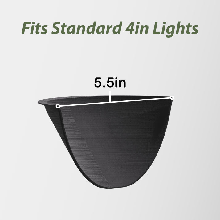 Stick-On Recessed Light Diffuser (Half Shade) | Anti-Glare Cover for 4” & 6” Can Lights