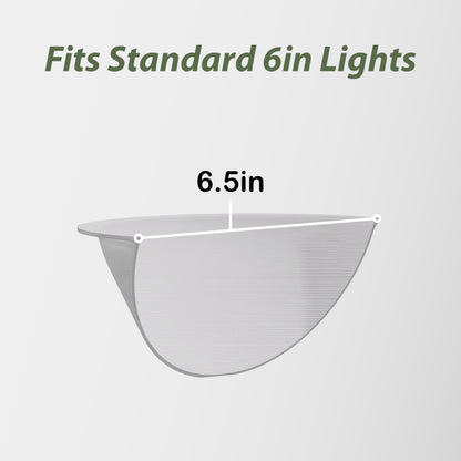 Stick-On Recessed Light Diffuser (Half Shade) | Anti-Glare Cover for 4” & 6” Can Lights
