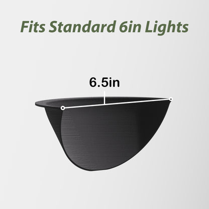 Stick-On Recessed Light Diffuser (Half Shade) | Anti-Glare Cover for 4” & 6” Can Lights