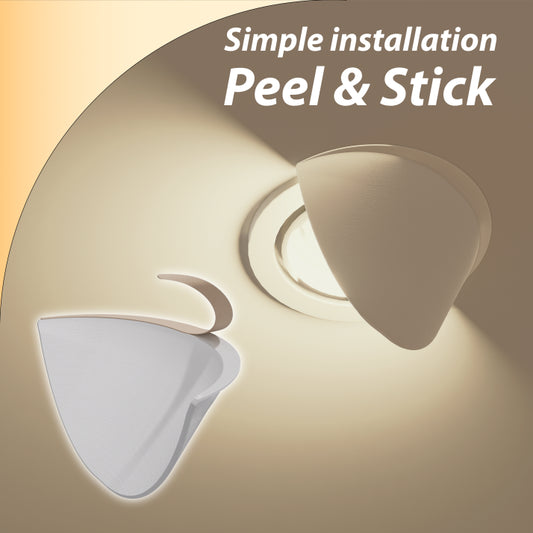 Stick-On Recessed Light Diffuser (Half Shade) | Anti-Glare Cover for 4” & 6” Can Lights