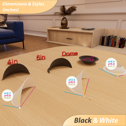Stick-On Recessed Light Diffuser (Half Shade) | Anti-Glare Cover for 4” & 6” Can Lights
