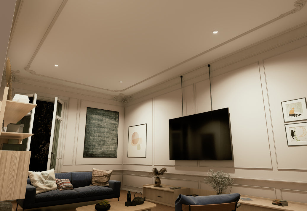 Stick-On Recessed Light Diffuser (Half Shade) | Anti-Glare Cover for 4” & 6” Can Lights